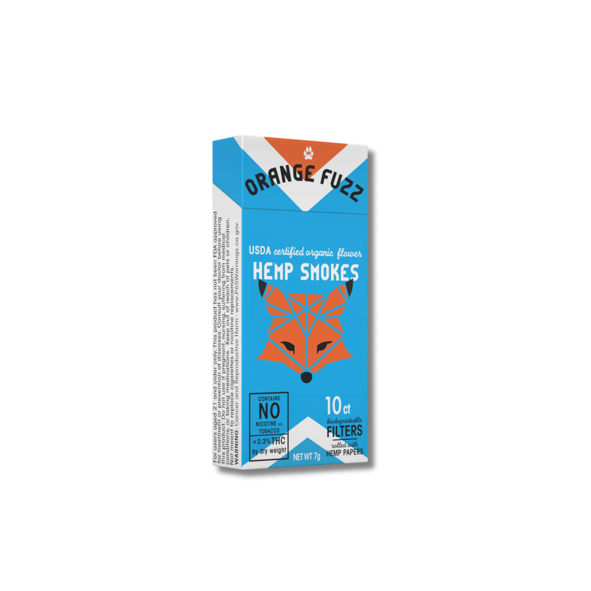 ORANGE FUZZ HEMP SMOKES- CBD/CBG- 10CT