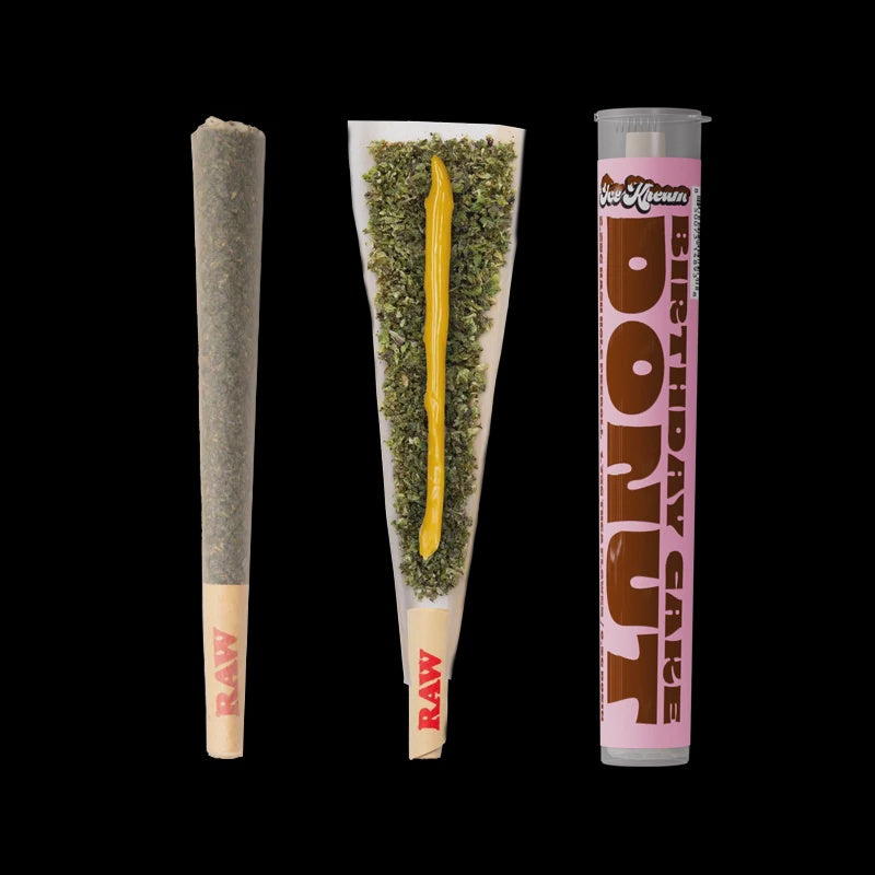 BIRTHDAY CAKE DONUT - 2.25G  HYBRID  HASH HOLE PREROLL- 1.75G THCA FLOWER/ .5G ROSIN