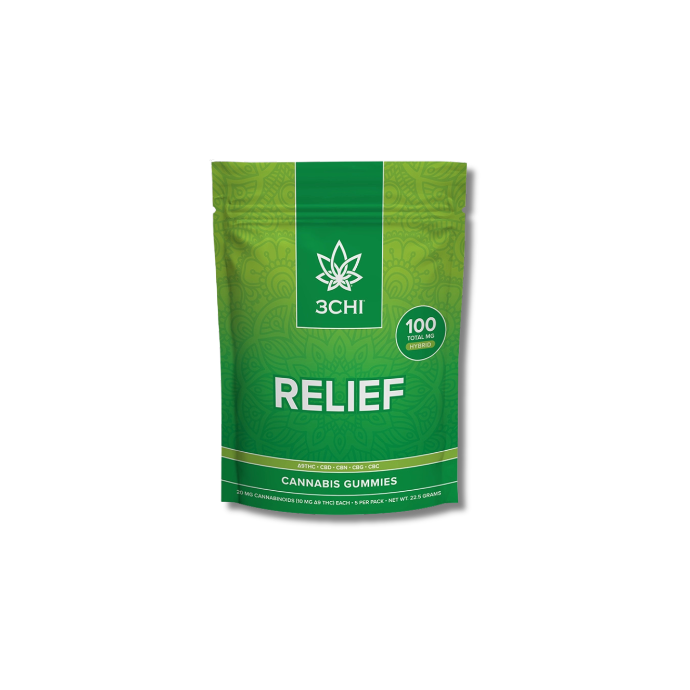 RELIEF VIBES HYBRID GUMMIES 10MG THC/ CBD CBN CBG CBC