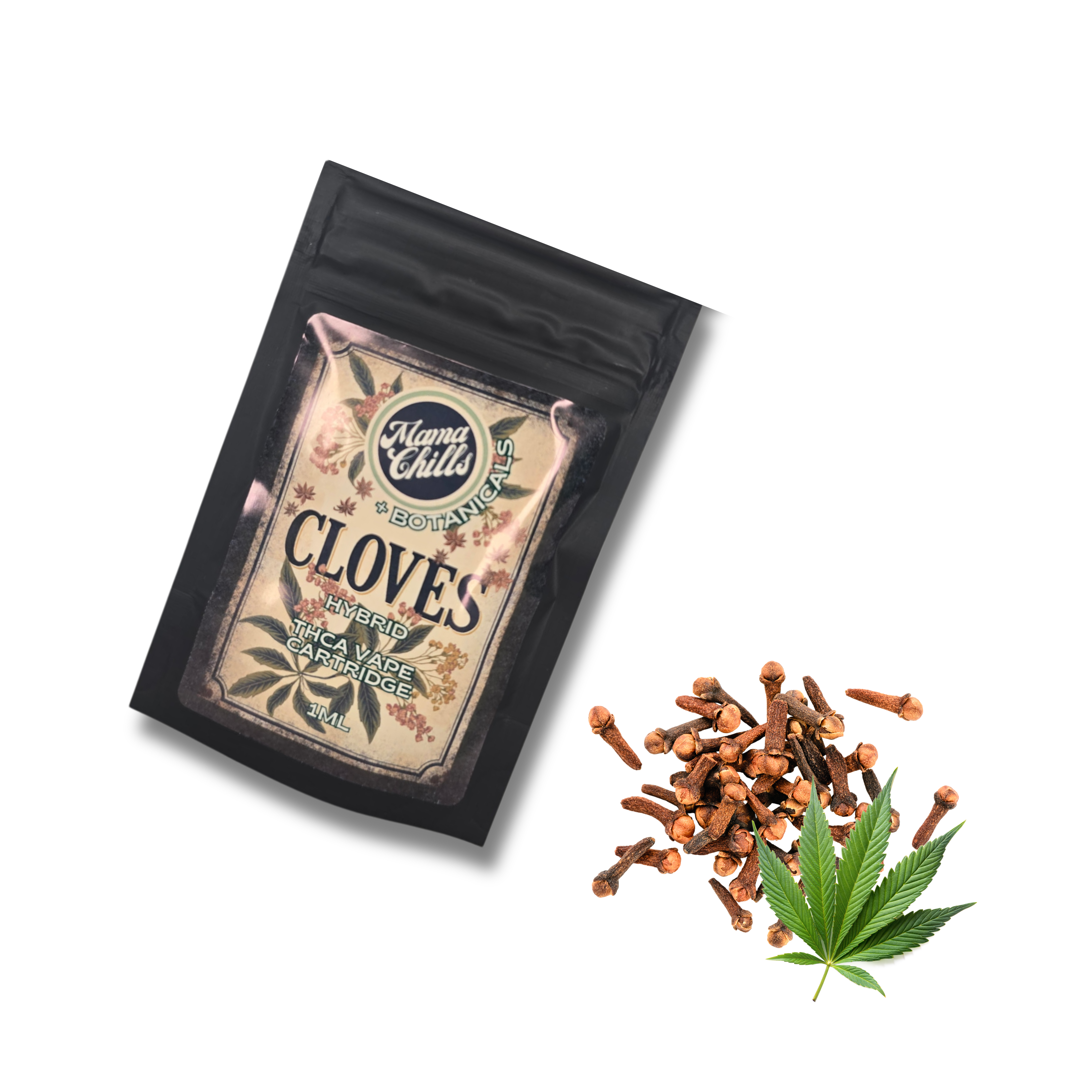 MAMA CHILLS + BOTANICALS THC & CLOVES 1ML CART