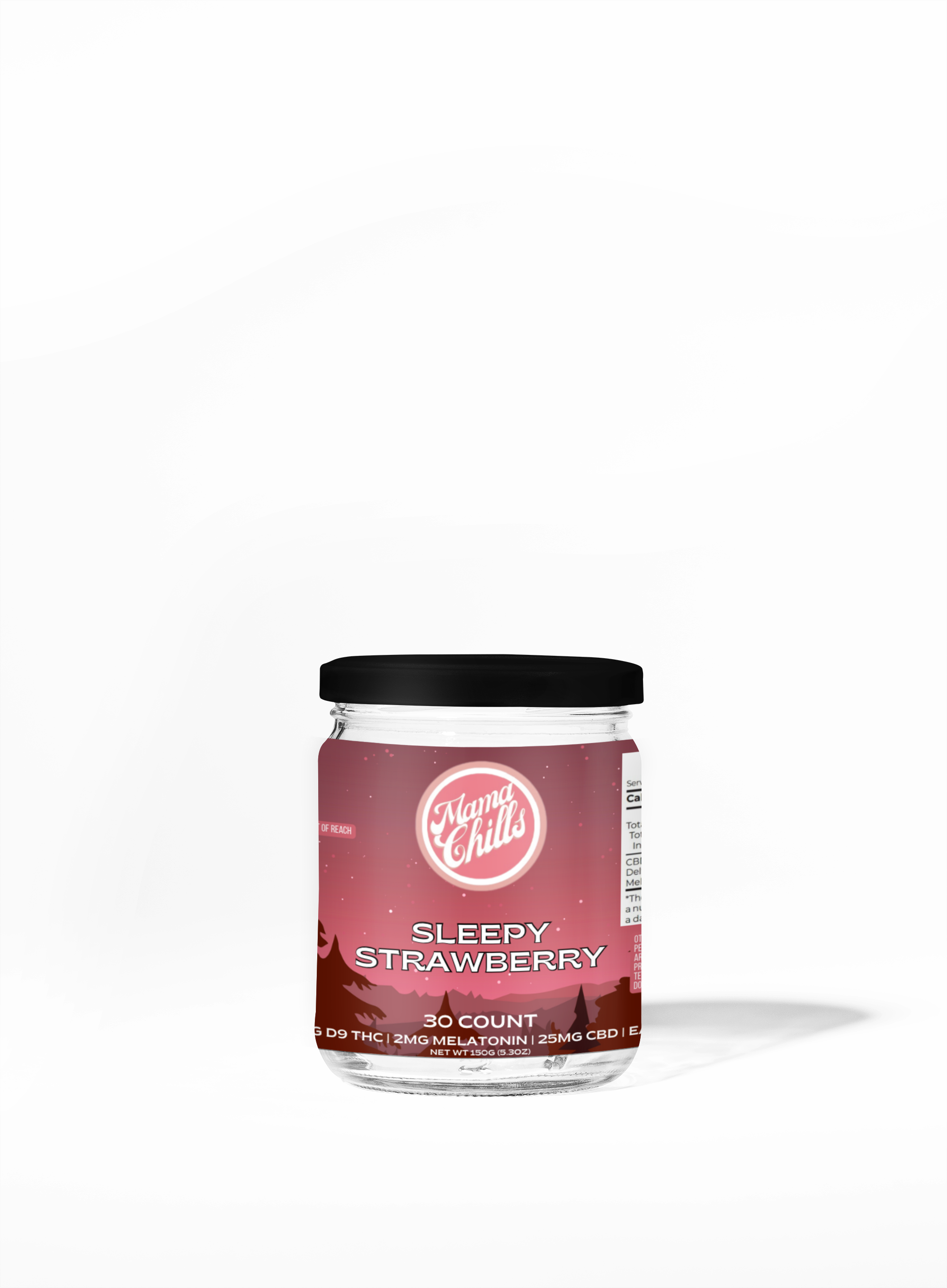 SLEEPY STRAWBERRY GUMMIES- THC- MELATONIN- CBD-  30CT