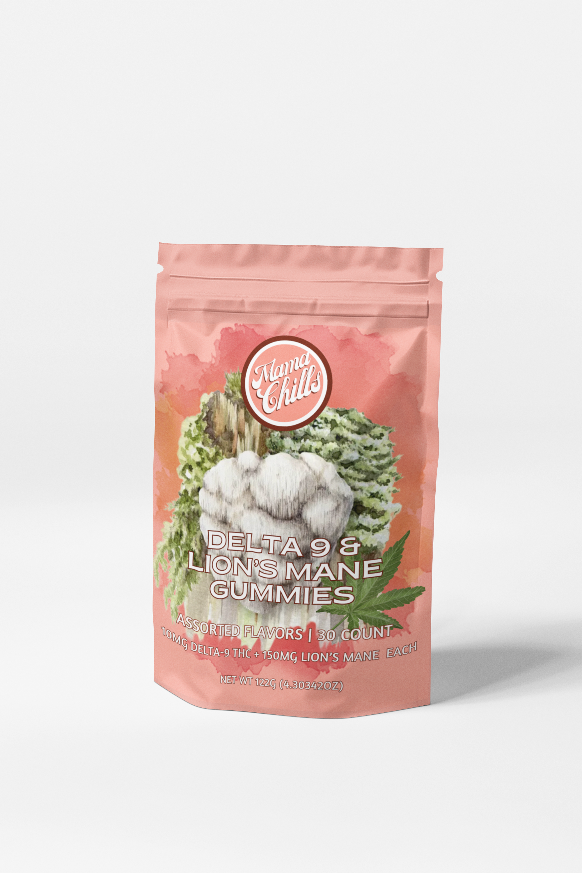 MAMA CHILLS THC & LIONS MANE GUMMIES- 10MG THC- 30 COUNT