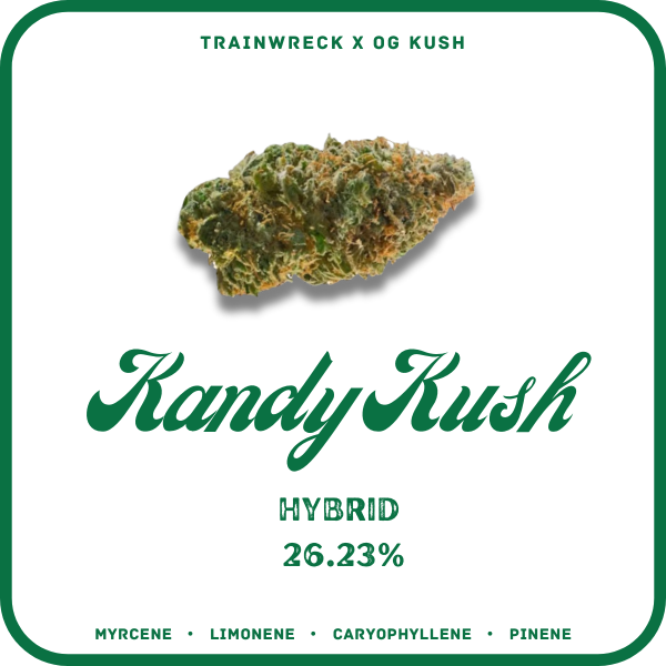 KANDY KUSH FLOWER- HYBRID 26.23%