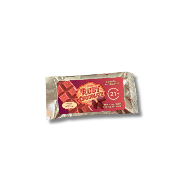 200MG RUBY CHOCOLATE BAR- 10 PIECES 20MG EACH