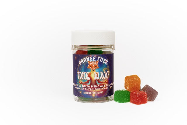 ORANGE FUZZ TIME WARP GUMMIES-20CT 5MG D9/ 5MG THCP PER PIECE