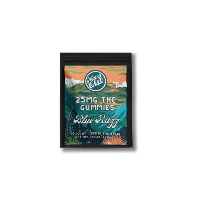 MAMA CHILLS 25MG BLUE RAZZ GUMMIES